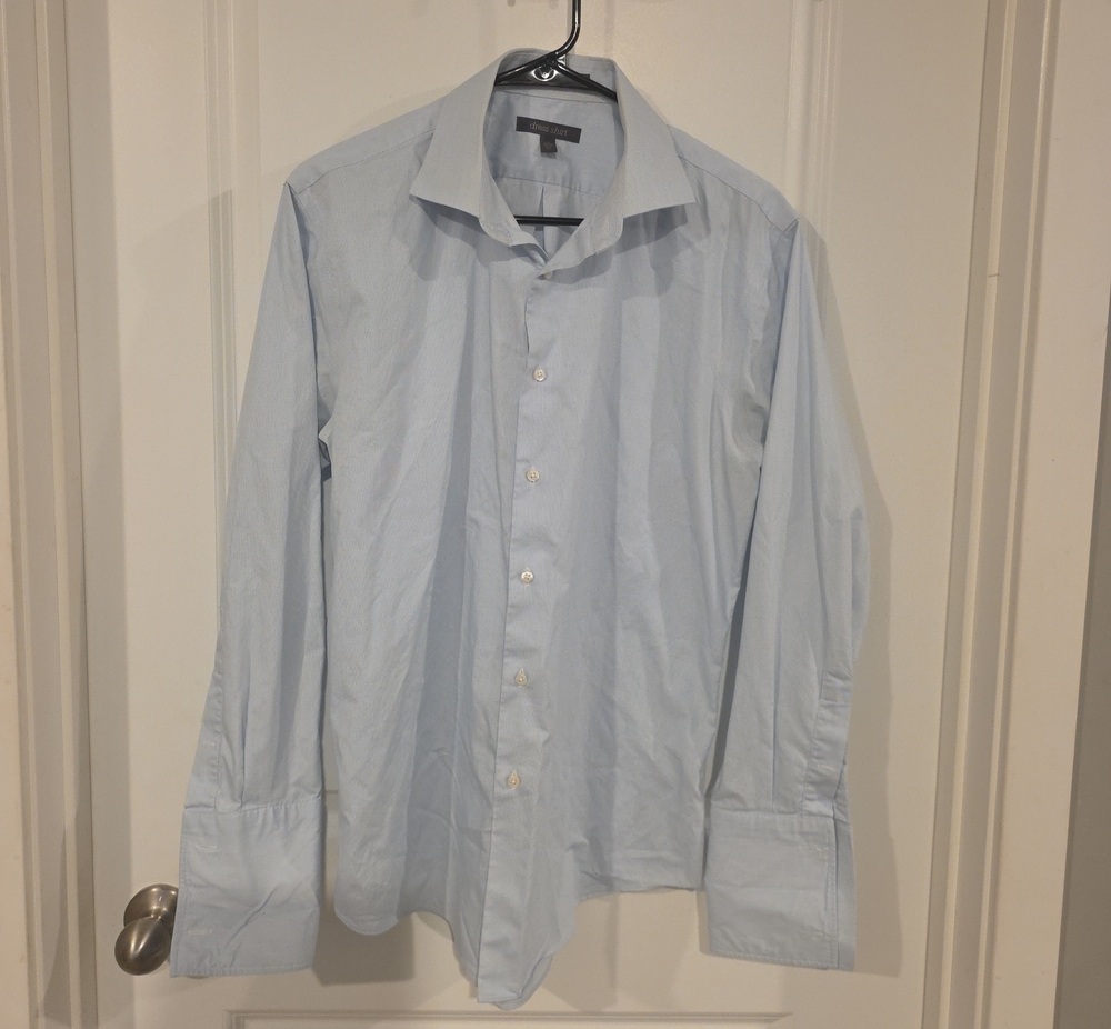 Men's Light Blue Dress Shirt - Tailored Spread Collar